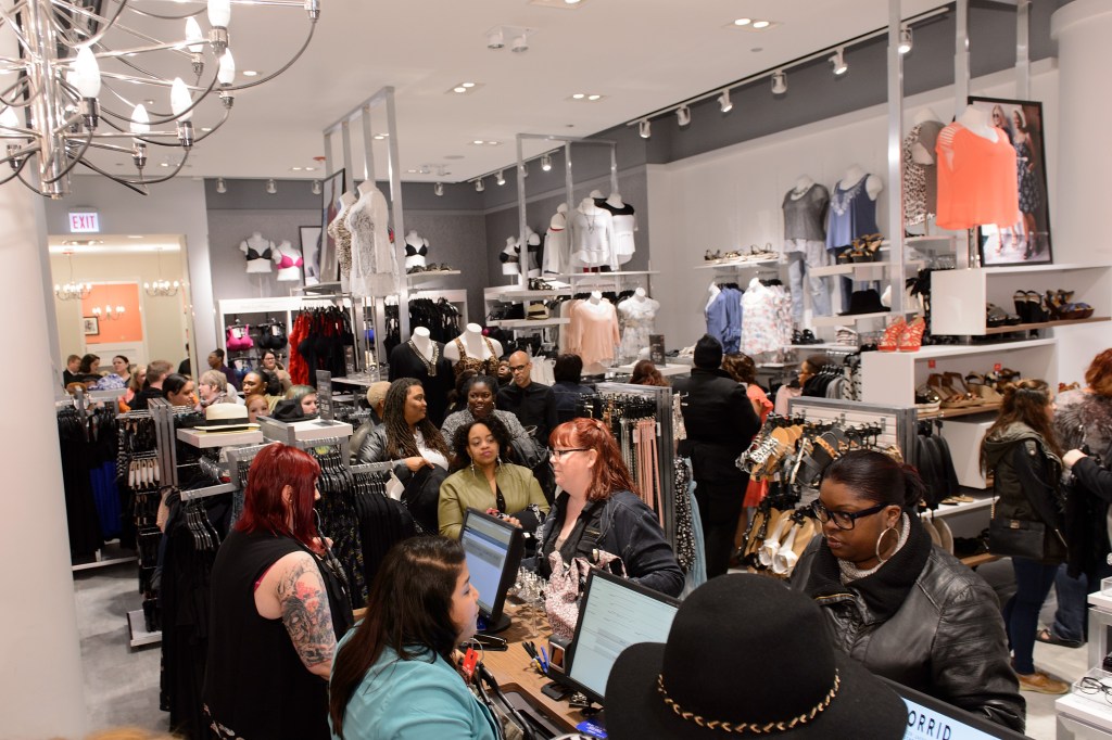 A general view of the atmosphere during the grand opening of the Torrid flagship store.