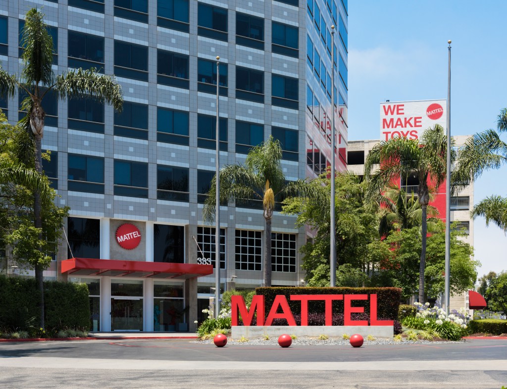 Exterior view of the Mattel Corporate Headquarters building in El Segundo, California.