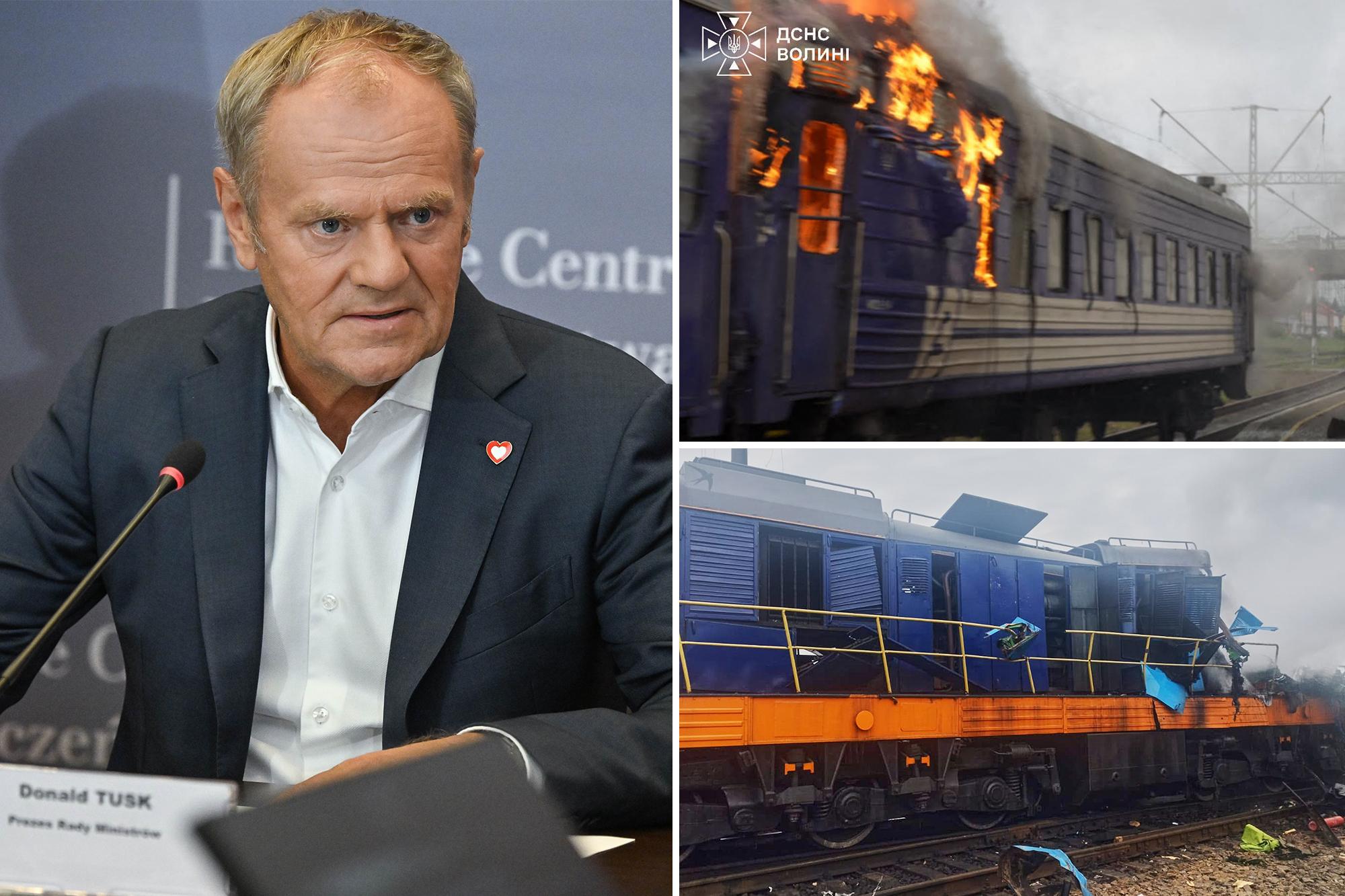 NATO calls out Putin’s ‘desperation’ after drone strike hit train near Poland