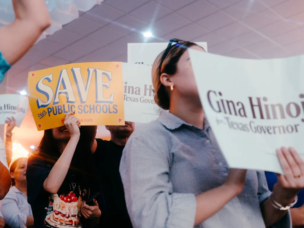 Democratic candidate for Texas Governor Gina Hinojosa in Brownsville, Texas on September 15, 2026.
