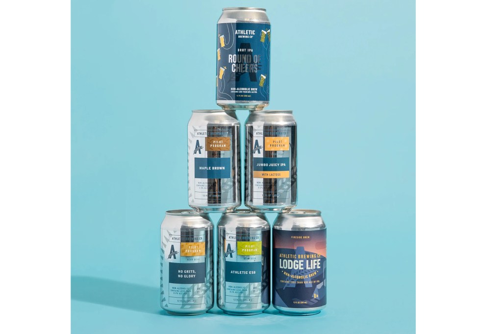 A pyramid of beer cans