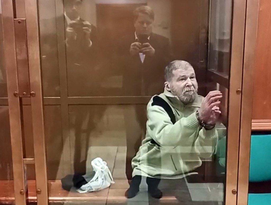 US citizen Stephen Hubbard, accused of fighting as a mercenary for Ukraine, attends his verdict hearing in Moscow.